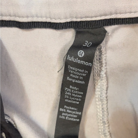 Lululemon Men’s Commission Cotton Pants Size 30 - Picture 3 of 6